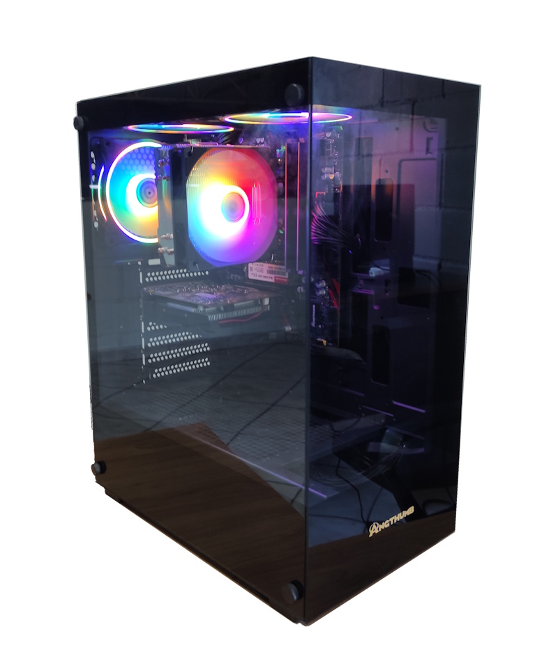 Gabinete Space Capsule 3 Pro Lateral e frontal de vidro - Angthumb