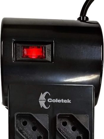 Filtro de Linha FL-82BK 8 tomadas 127v/220v - Coletek