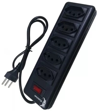 Filtro de Linha FL-52BK 5 tomadas 127v/220v - Coletek