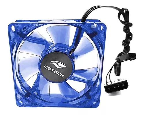 Cooler Fan Gabinete C3Tech F7-l50BL Storm 8CM Led Azul