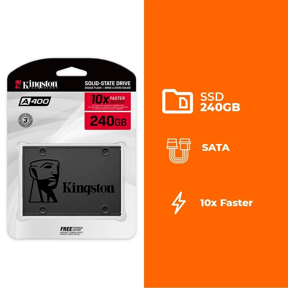 SSD Sata III 240GB 2,5" A400 - Kingston