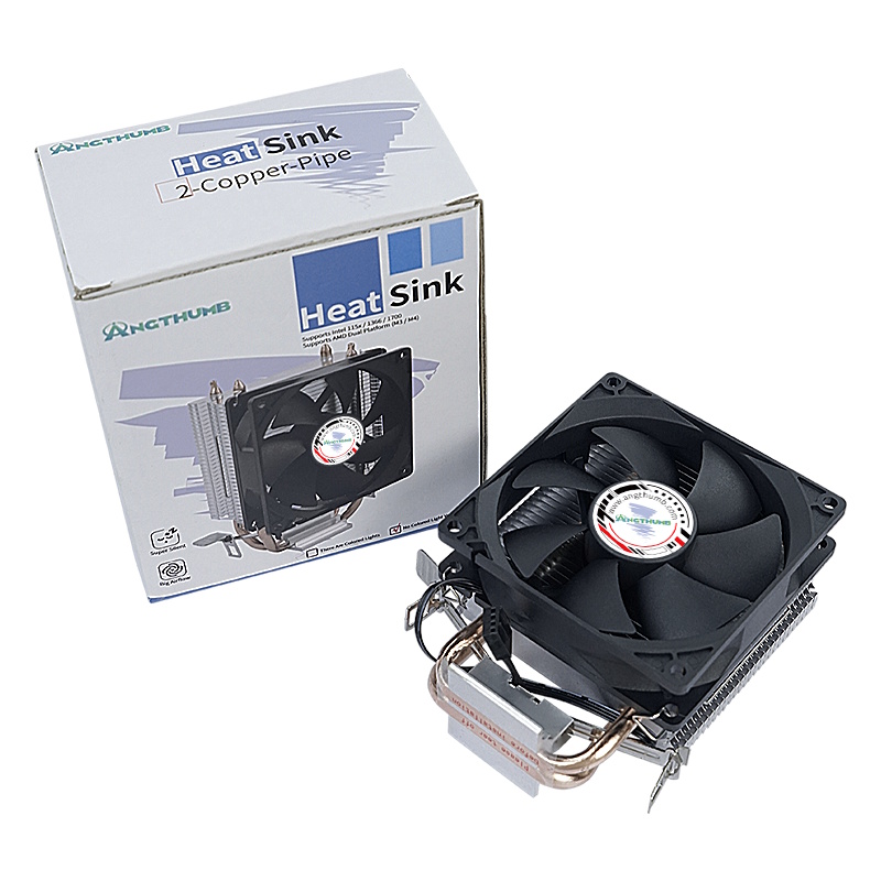 Cooler Processador 9cm 2 Tubos De Cobre Intel/AMD - Angthumb