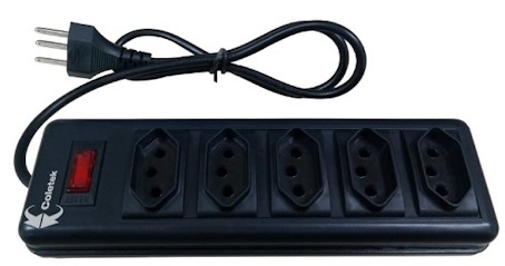 Filtro De Linha FL-52BK 5 Tomadas 127v/220v - Coletek