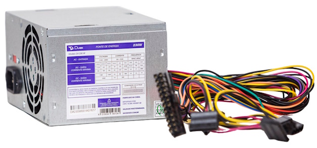Fonte 230W DX230WBXPS3 PSU Brown BOX - Sem Cabo - Duex