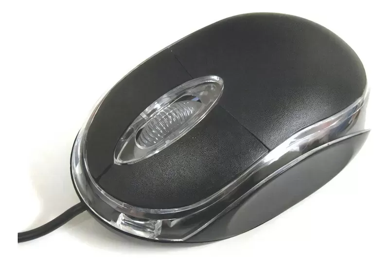 Mouse Óptico Usb Preto B100 Ergonômico - Anxin