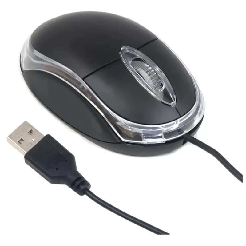 Mouse Óptico Usb Preto B100 Ergonômico - Anxin